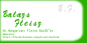 balazs fleisz business card